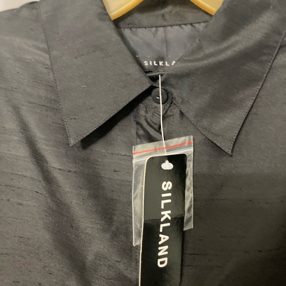 SILKLAND Button Front Shirt Dress NWT - Picture 4 of 9